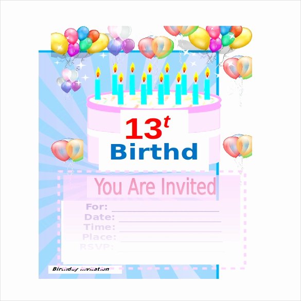 Microsoft Word Birthday Invitation Template Luxury 18 Ms Word format Birthday Templates Free Download