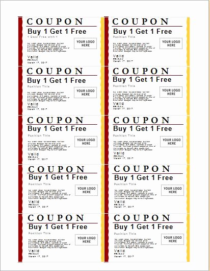 Microsoft Word Coupon Template Luxury How to Make Coupons with Sample Coupon Templates