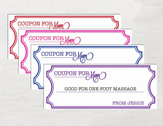 Microsoft Word Coupon Template Luxury Instant Editable Coupons for Mom Printable Great Mother S