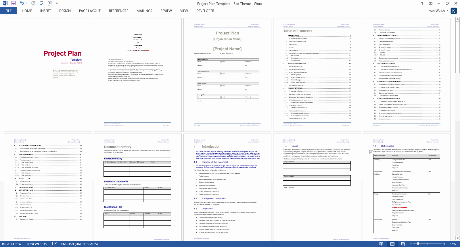 Microsoft Word Project Template Fresh Project Plan Template – Download Ms Word &amp; Excel forms