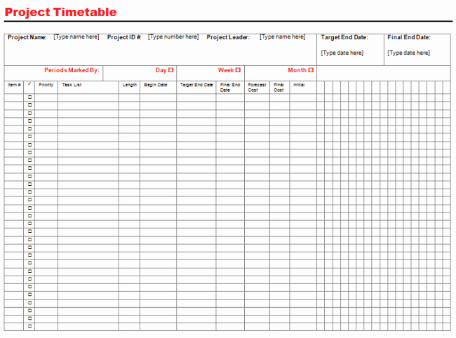 Microsoft Word Project Template Fresh Project Timeline Template for Excel and Word