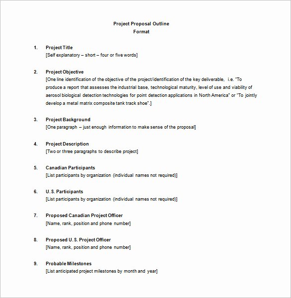 Microsoft Word Project Template Unique Project Outline Template 8 Free Word Excel Pdf format