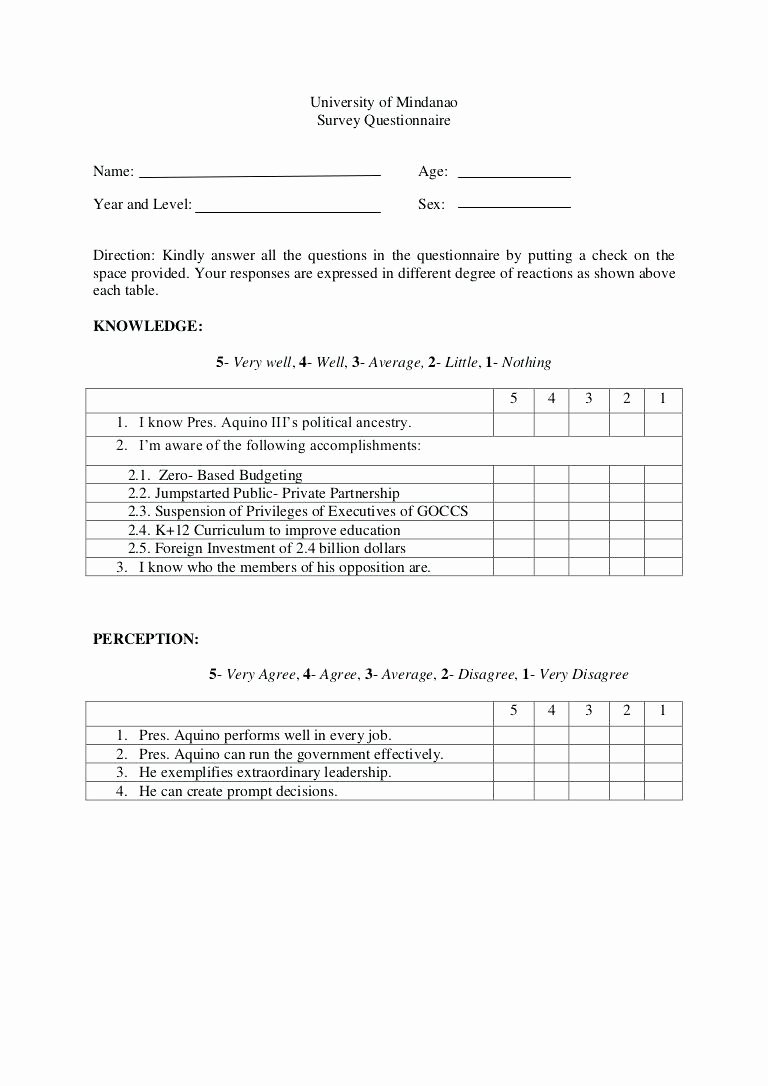 Microsoft Word Questionnaire Template Lovely Likert Scale Questionnaire Template Word