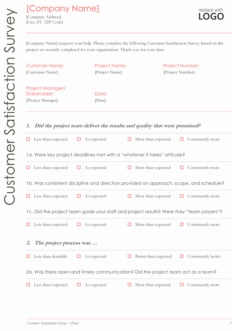 Microsoft Word Questionnaire Template Luxury Customer Satisfaction Survey Template and Samples
