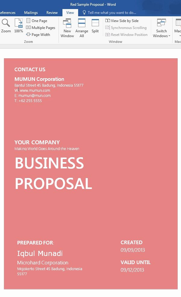 Microsoft Word Sales Proposal Template Beautiful How to Customize A Simple Business Proposal Template In Ms