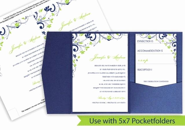 Microsoft Word Wedding Invitation Template Beautiful Pocket Wedding Invitation Template Set Download