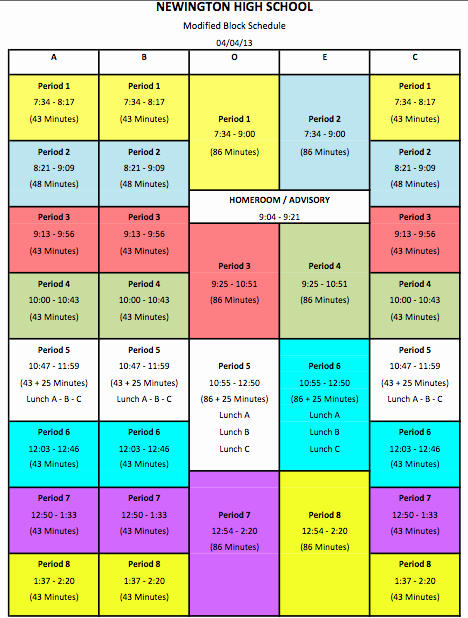 Middle School Schedule Template Inspirational High School Class Schedule Example High School Class