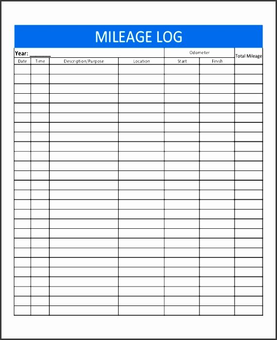 Mileage Log for Taxes Template Elegant Deductions
