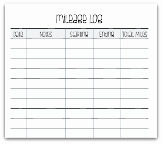 Mileage Log Template for Taxes Inspirational 10 Excel Mileage Log Templates Excel Templates