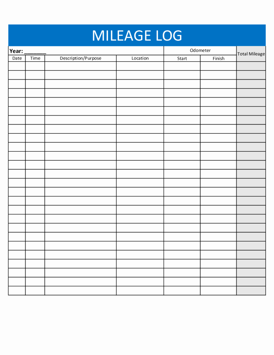 Mileage Log Template for Taxes New Mileage Spreadsheet for Taxes