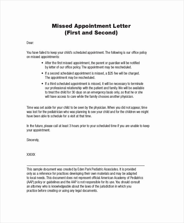 Missed Appointment Email Template Elegant 55 Appointment Letter Examples &amp; Samples Pdf Doc