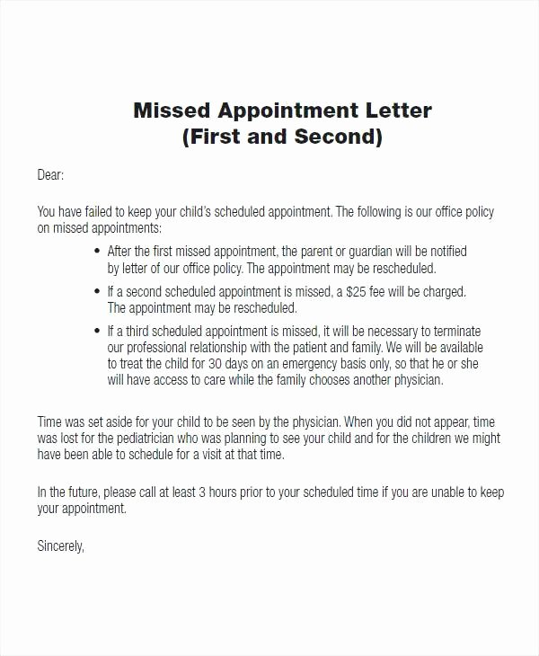 Missed Appointment Email Template Luxury Patient Missed Appointment Letter Template Email Monster