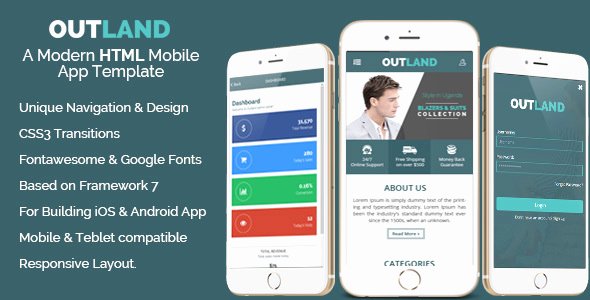Mobile Apps Design Template Lovely Outland Ios &amp; android Mobile App Template by Hastech