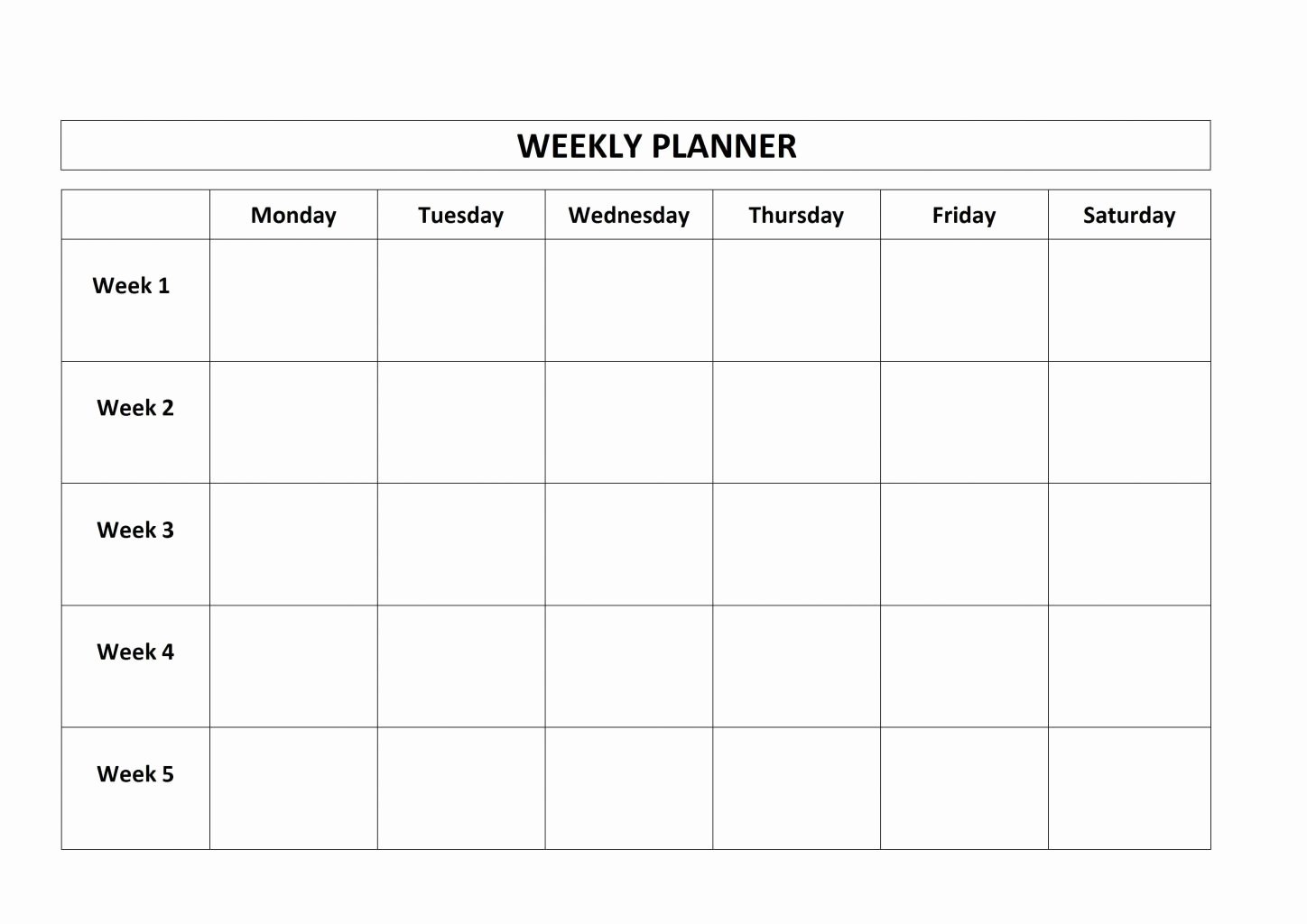 Monday to Friday Schedule Template Beautiful Monday Through Friday Schedule Template Free