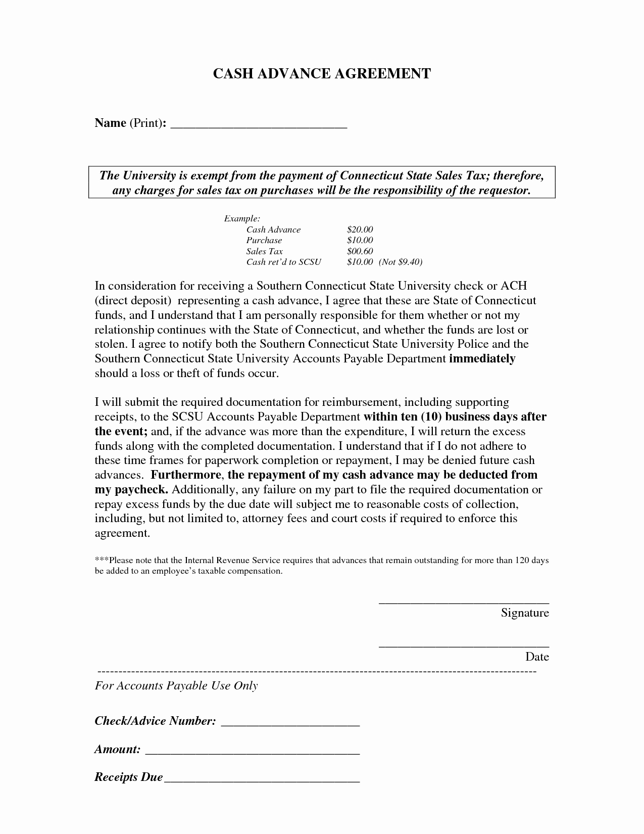 Money Loan Contract Template Awesome 10 Best Of Cash Loan Agreement Cash Loan