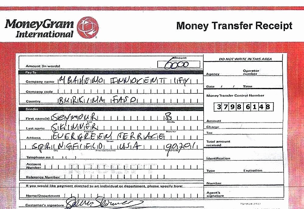 Money order Receipt Template Luxury Wire Transfer Receipt Money Transfer to the Funding
