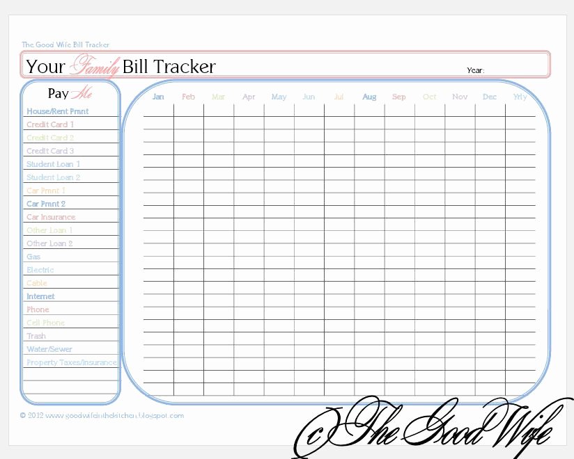 Monthly Bill Calendar Template Awesome Household Binder Family Home eventing