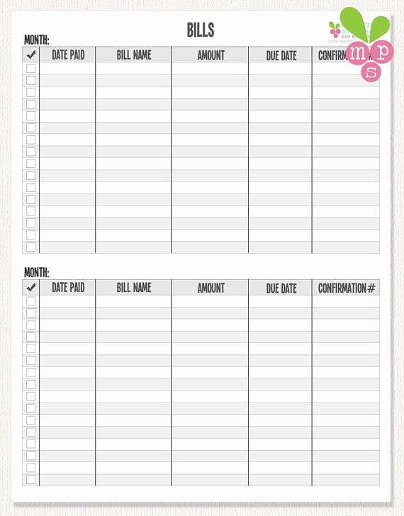 Monthly Bill Calendar Template Luxury Best 25 organizing Monthly Bills Ideas On Pinterest