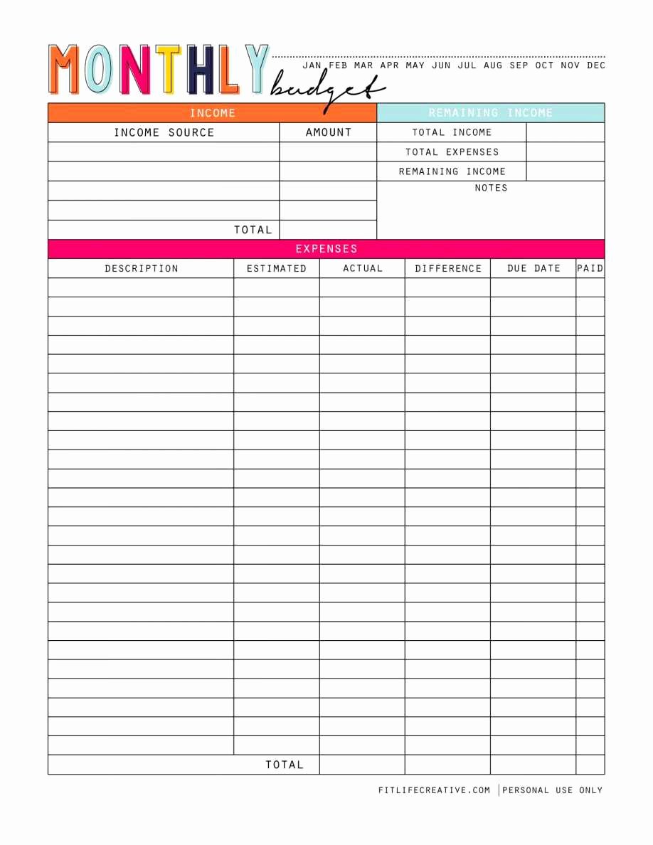 Monthly Business Budget Template Best Of Printable Monthly Bud Planner Template How to Make A