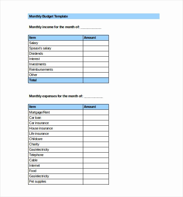 Monthly Business Budget Template Luxury Excel Bud Template 25 Free Excel Documents Download