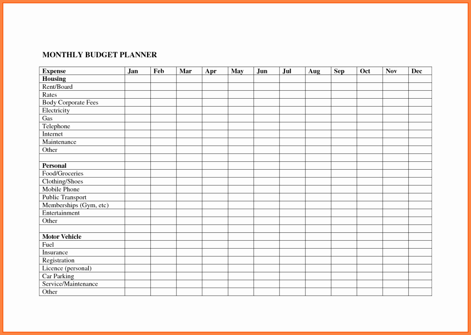 Monthly Business Expense Template Awesome 8 Monthly Expenses Spreadsheet Template