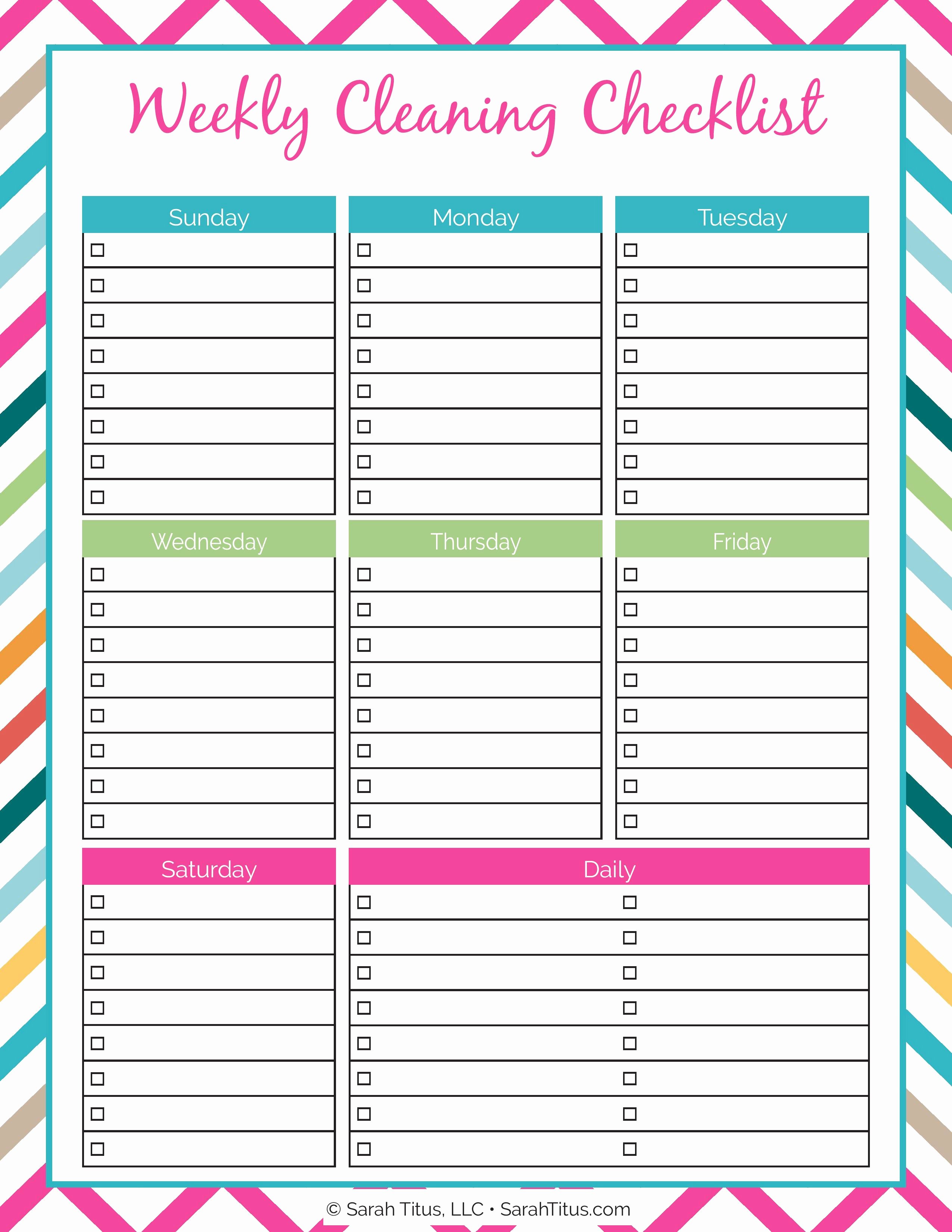 Monthly Cleaning Schedule Template Luxury Cleaning Binder Weekly Cleaning Checklist Sarah Titus