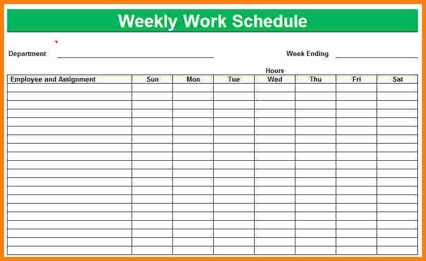 Monthly Employee Schedule Template Elegant 6 Week Work Schedule Template Gallery Template Design Ideas