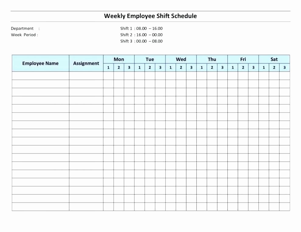 Monthly Employee Schedule Template Excel Fresh Weekly Shift Schedule Template Excel 2 Week Look Ahead Wee