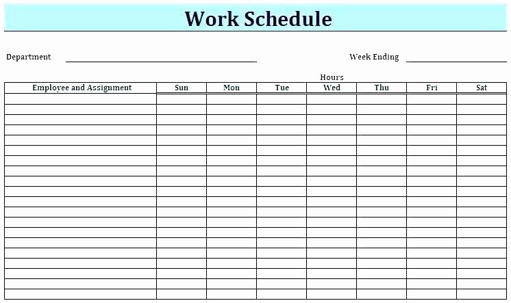 Monthly Employee Schedule Template Excel Inspirational This Simple Weekly Work Schedule Template Has A Column for