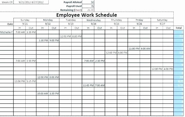 Monthly Employee Schedule Template Excel Luxury Excel Employee Schedule Monthly Staff Template Work