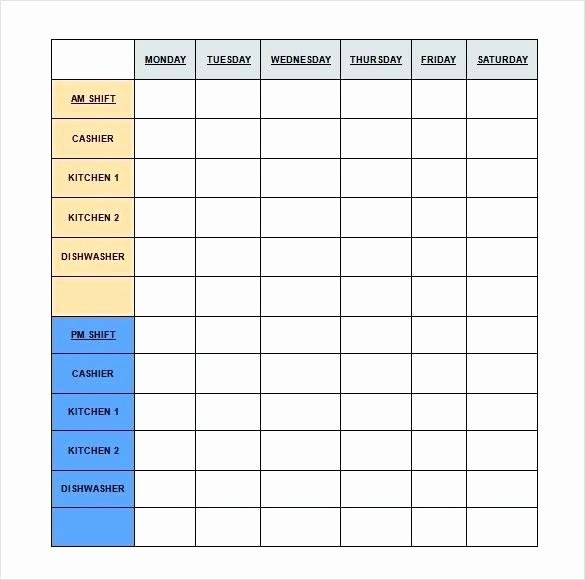 Monthly Employee Shift Schedule Template Fresh Weekly Employee Schedule Template Excel – Tailoredswift