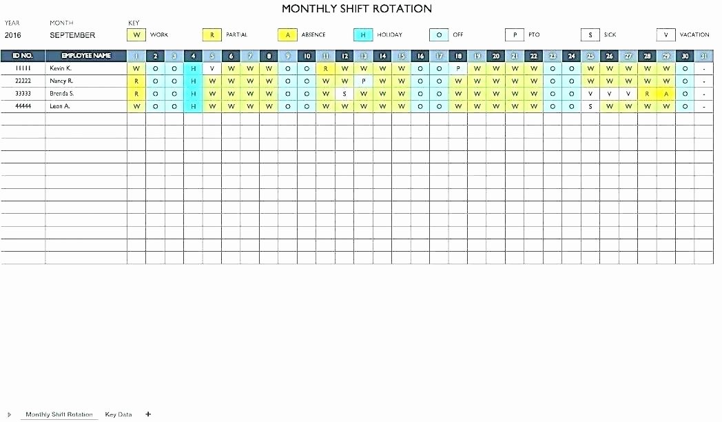 Monthly Employee Shift Schedule Template Lovely Monthly Schedule Maker Excel Schedule Generator Full Size