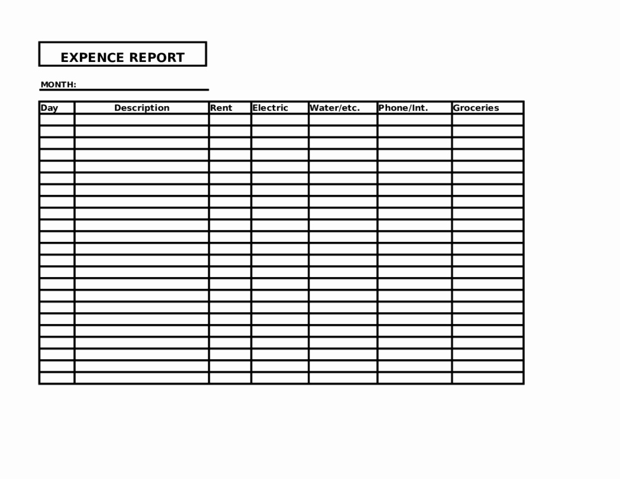Monthly Expense Report Template Awesome 2018 Expense Report form Fillable Printable Pdf &amp; forms