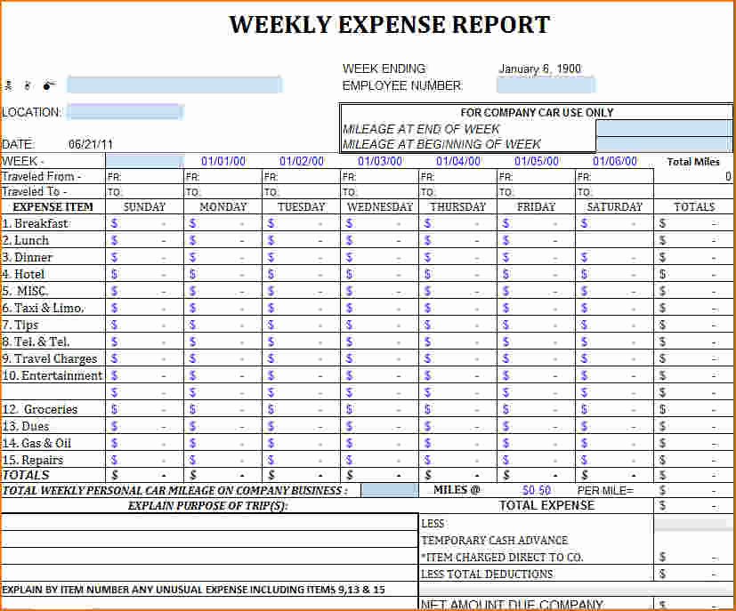 Monthly Expense Report Template Excel Best Of 8 Excel Report Template
