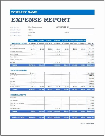Monthly Expense Report Template Excel Lovely Download Monthly Expense Report Template