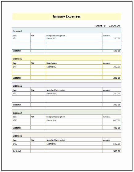 Monthly Expense Report Template Fresh Monthly Expense Report Template for Excel