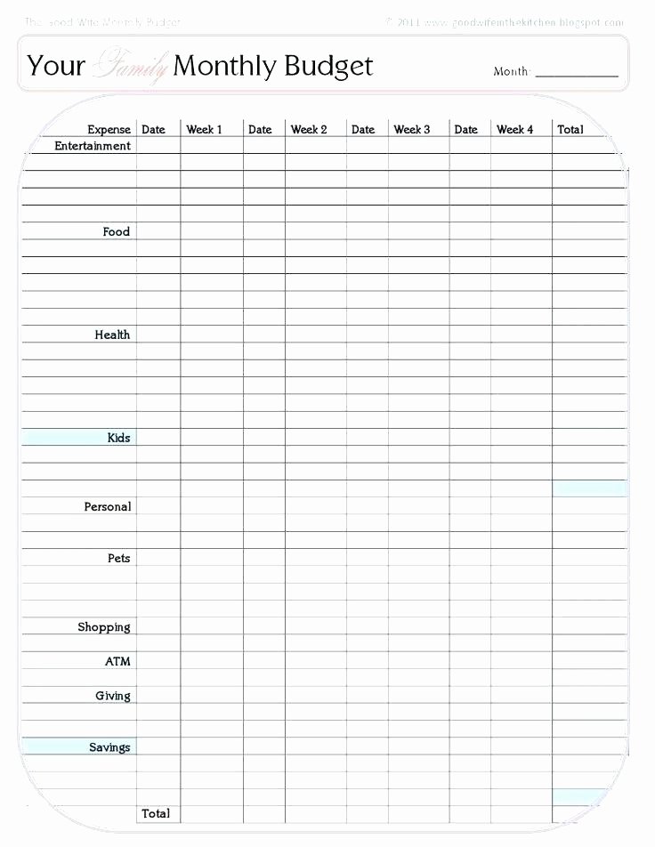 Monthly Expense Spreadsheet Template New Monthly Expense Chart Template
