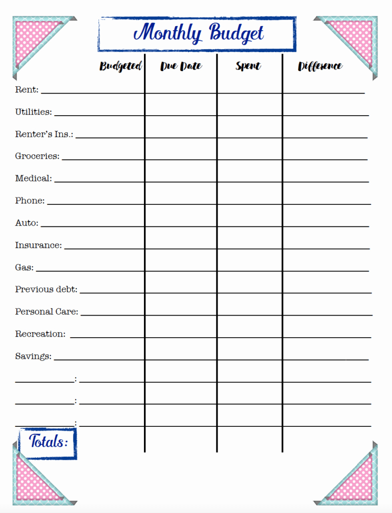 Monthly Expense Tracker Template Beautiful Free Bud Ing Printables Expense Tracker Bud &amp; Goal