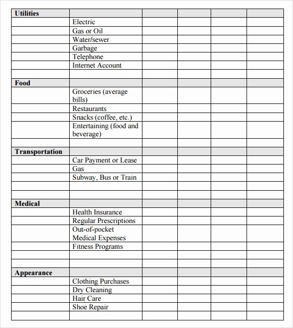 Monthly Expenses Spreadsheet Template Lovely Expense Sheet Template 8 Free Samples Examples format