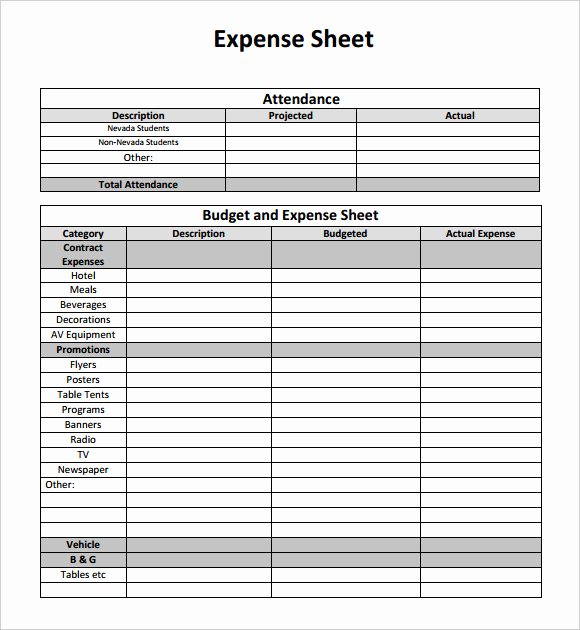 Monthly Income and Expense Template Inspirational Expense Sheet Template 13 Download Free Documents for Pdf