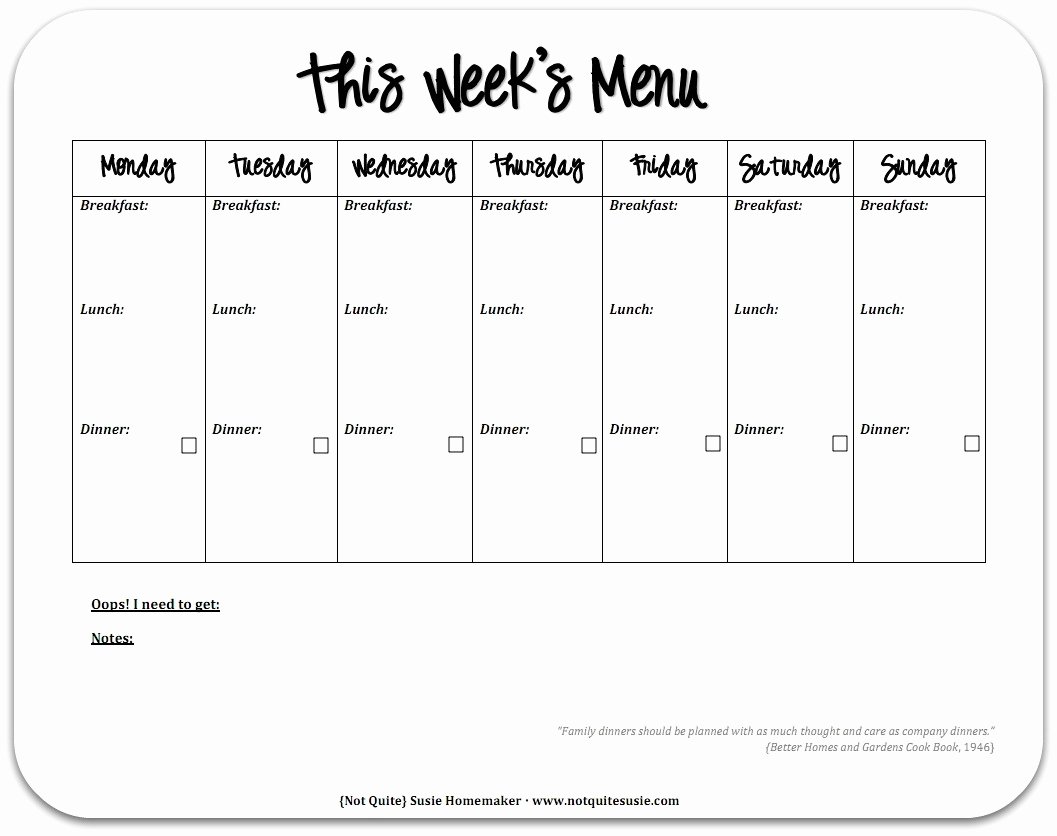 Monthly Meal Planner Template Beautiful 28 Useful Printable Monthly Meal Planners
