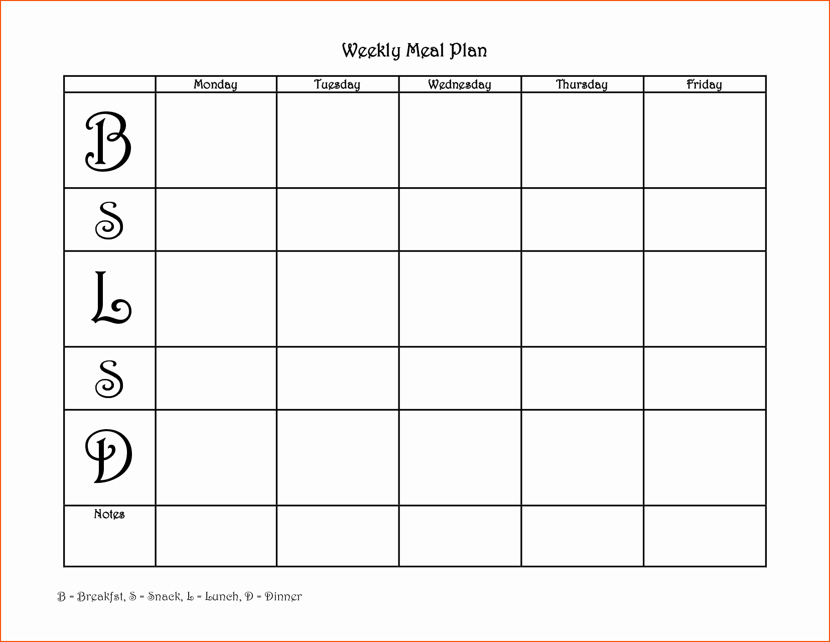Monthly Meal Planner Template Luxury 8 Weekly Meal Plan Template Bookletemplate