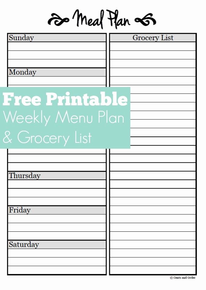 Monthly Meal Planner Template Unique Meal Planning Free Weekly Meal Planner Printable