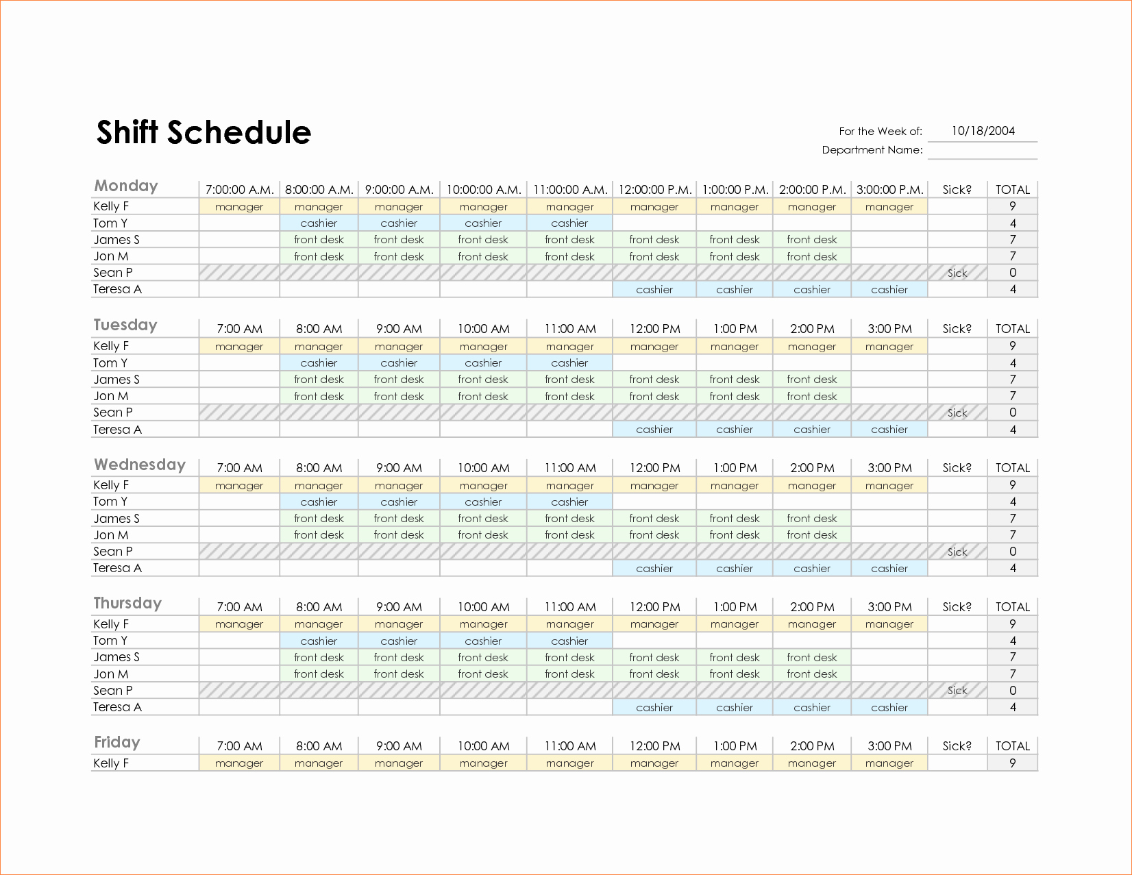 Monthly Staff Schedule Template Lovely 4 Monthly Schedule Template Excel
