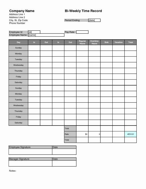 Monthly Time Card Template New for Time Card Template Timesheets