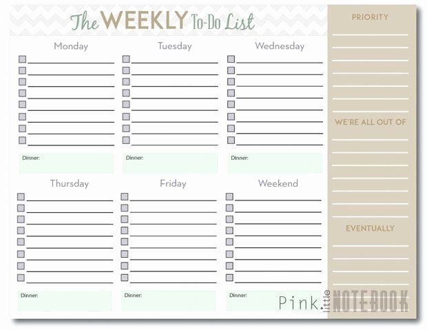 Monthly to Do List Template Beautiful the Ultimate Weekly to Do List Free Printable
