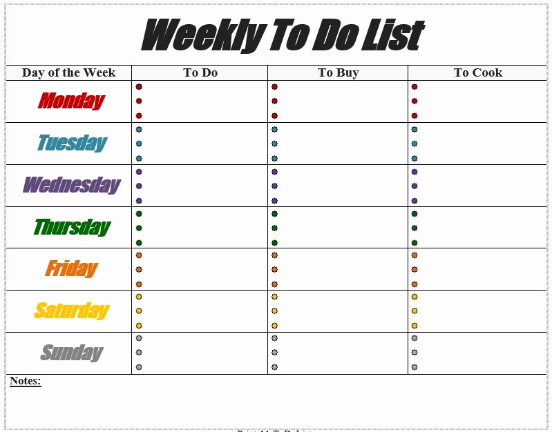 Monthly to Do List Template Elegant 10 Free Sample Weekly to Do List Templates Printable Samples