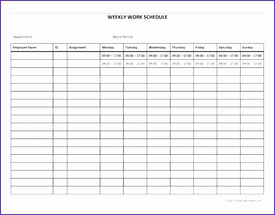 Monthly Work Schedule Template Excel Fresh Construction Proposal Template Lovely Work assignment