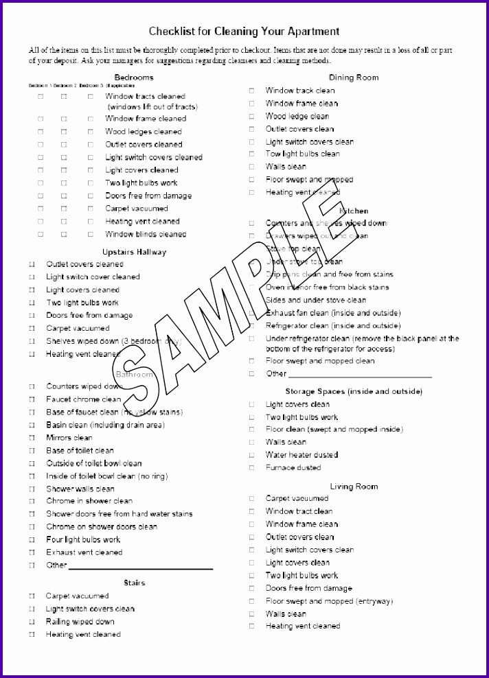 Move Out Cleaning Checklist Template Beautiful 9 Residential Cleaning Checklist Template Tipstemplatess
