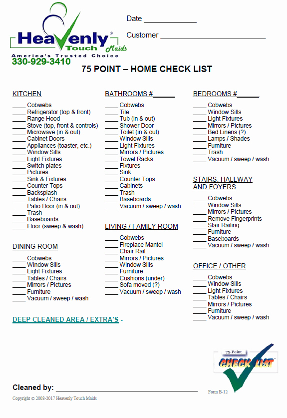 Move Out Cleaning Checklist Template Unique 40 Helpful House Cleaning Checklists for You